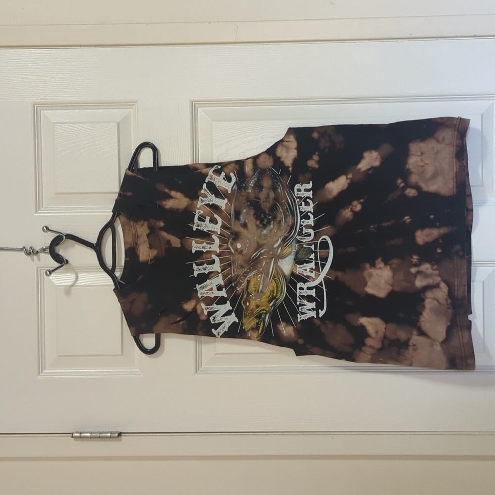 Distressed Tie Dye Muscle Shirt
